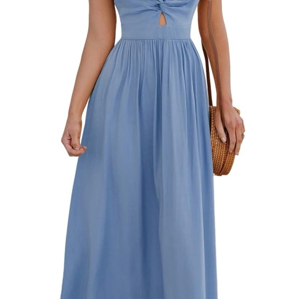 X Iskra Front Twist & Keyhole Maxi Dress